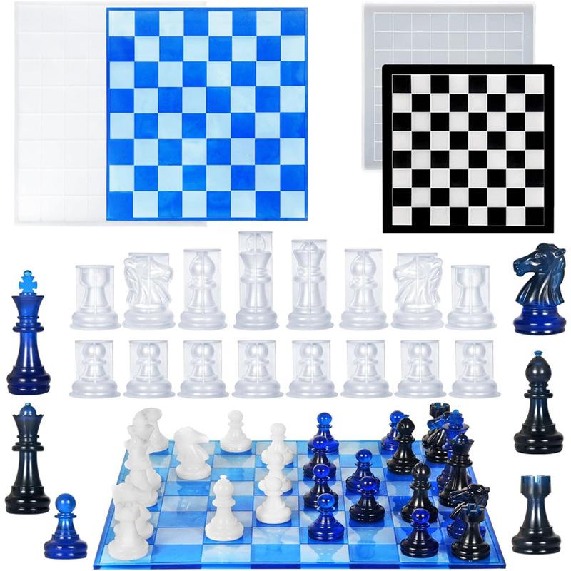 Art Craft Model - Resin Chess Set Mold With Chess