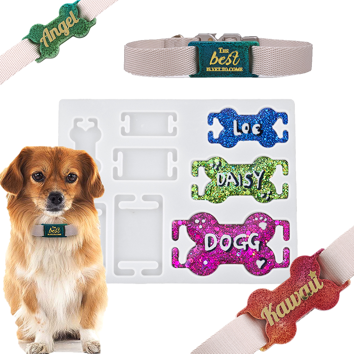 Art Craft Model - DIY Cat Dog ID Tag Silicone