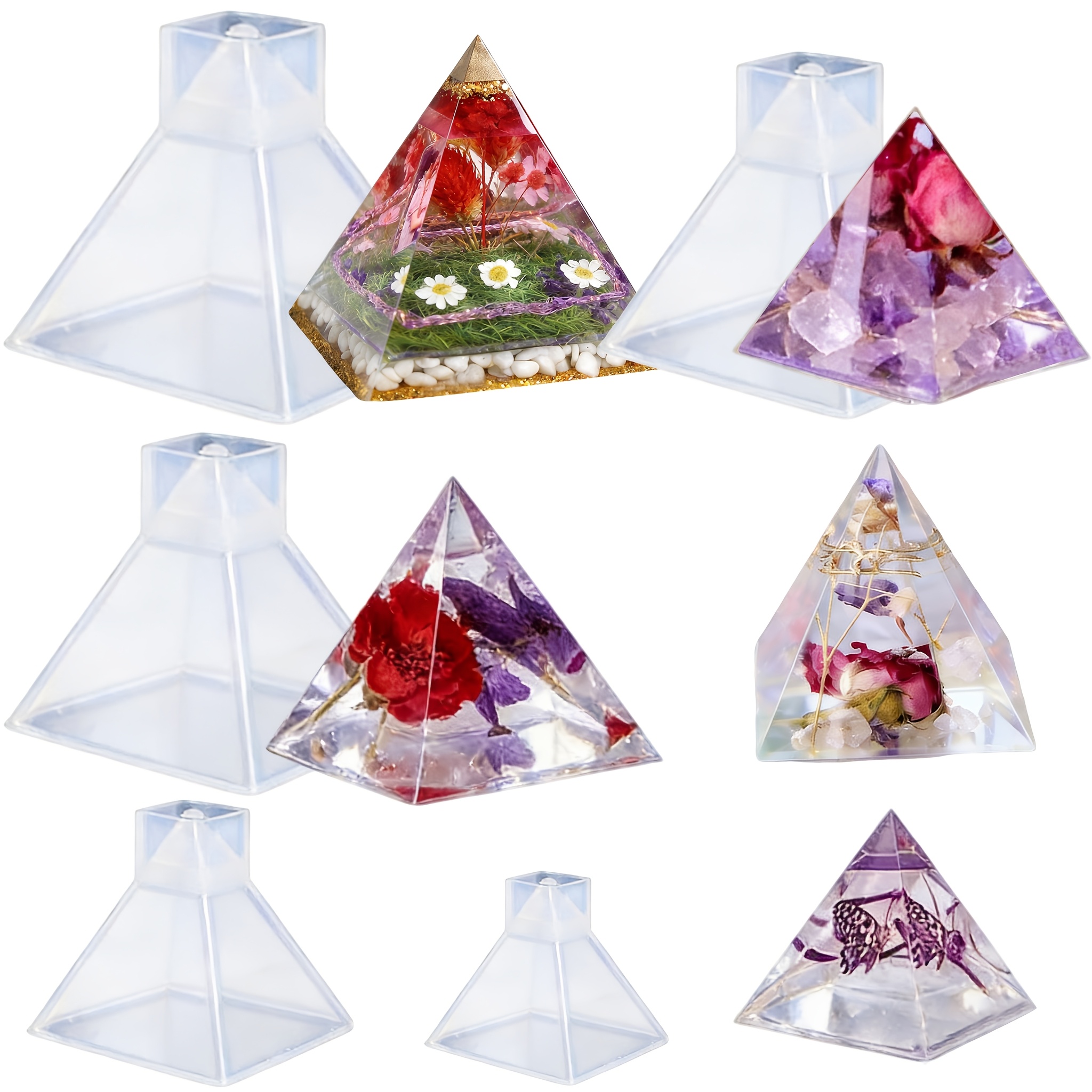 Art Craft Model - 5pc - Pyramid Resin Molds of