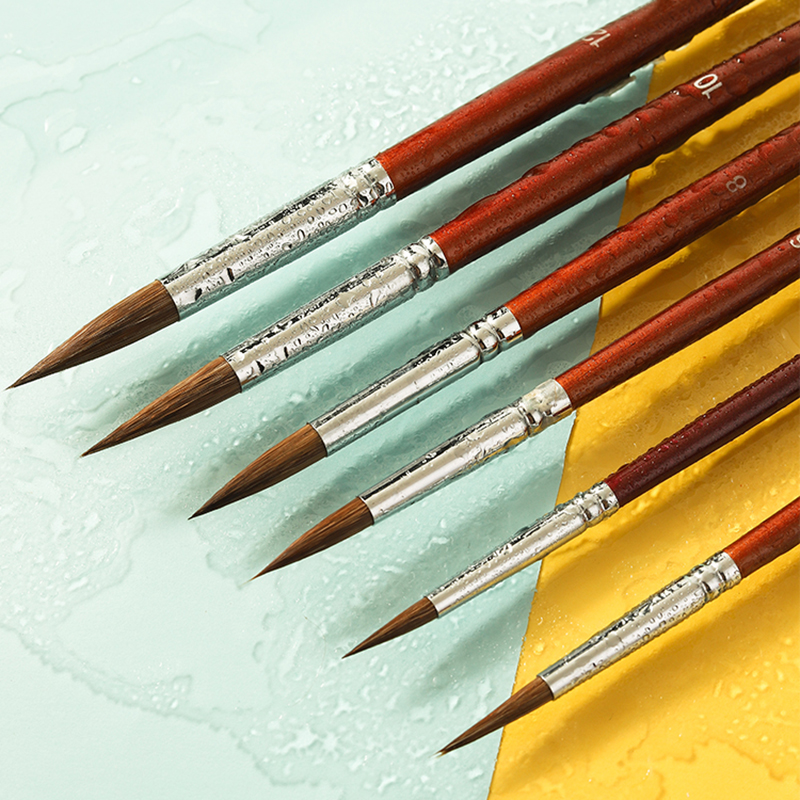 Gouache Paint Set - 6pcs Watercolor pen set weasel hair