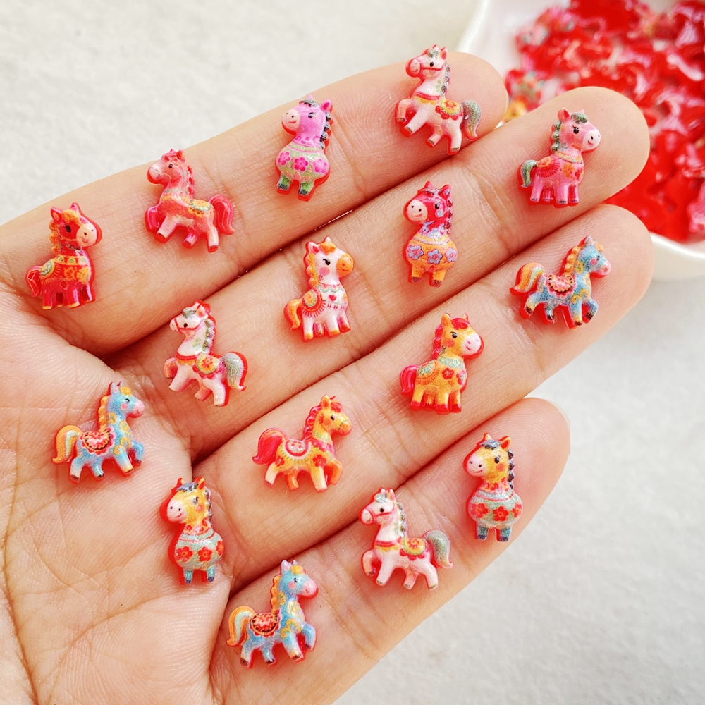 Art Craft Easter - 50pcs Resin Cute Mini Red Animal