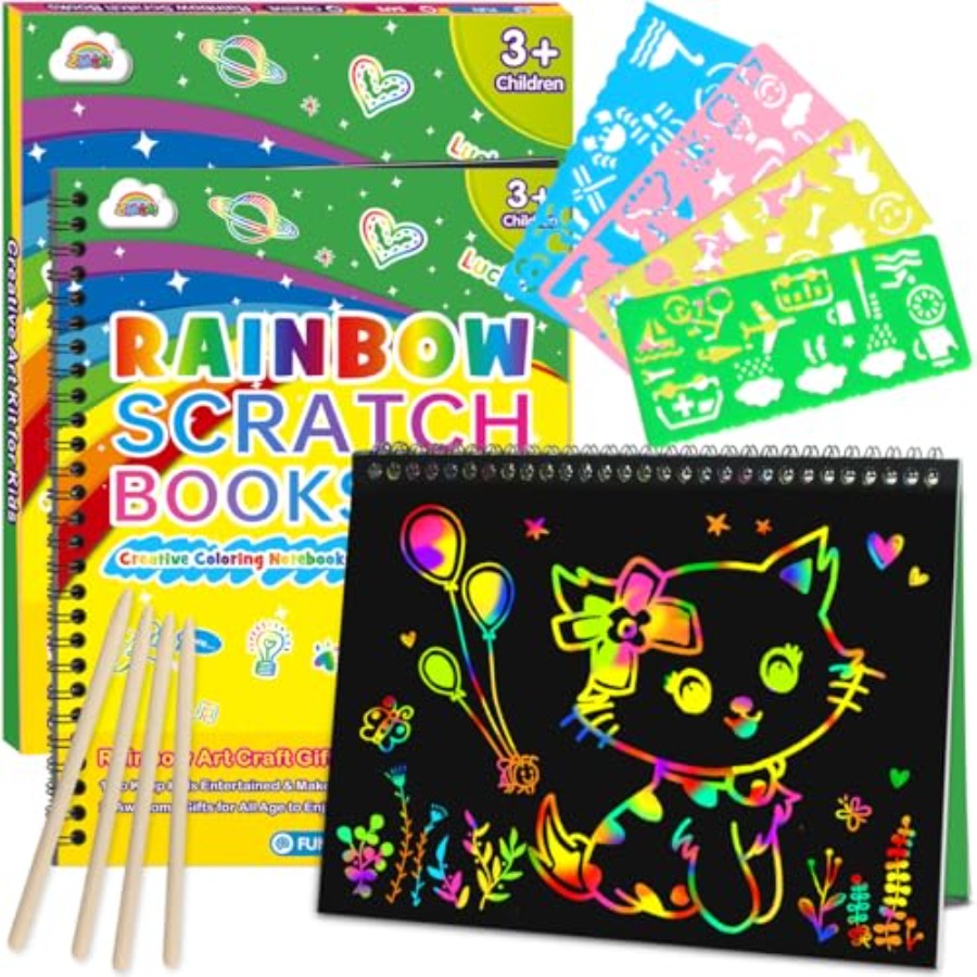 Art Craft Notebook - Scratch Paper Art Craft: 2 Pack