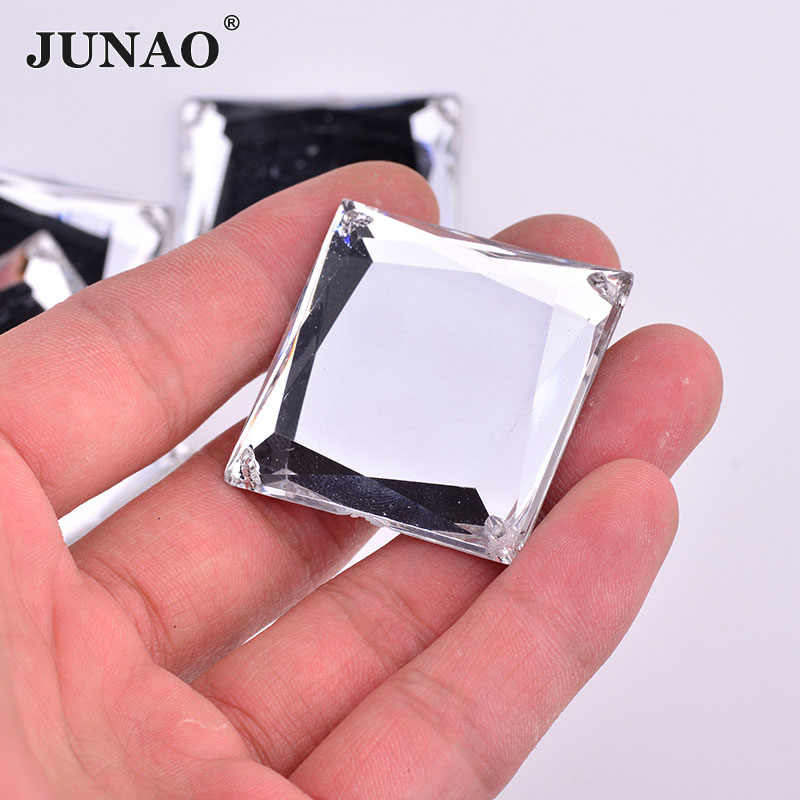 Art Craft Mirror - JUNAO 20Pcs 35mm Large Size Clear