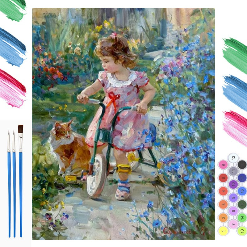 Art And Craft Numbers - Oil Painting By Numbers Backyard Childhood