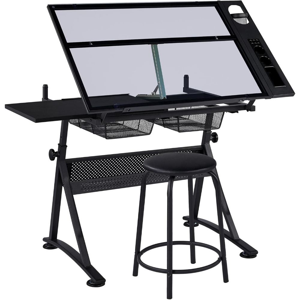Art & Craft Paper Ideas For Kids - Height Adjustable Drafting Table with Stool,