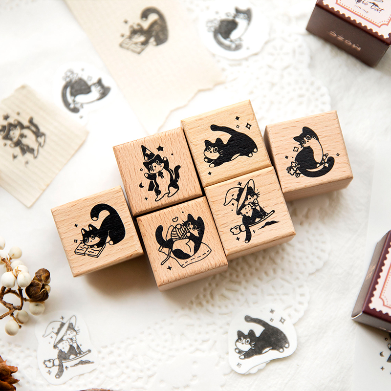 Rubber Stamp Blank - Yoofun Cute Little Black Cat Decoration