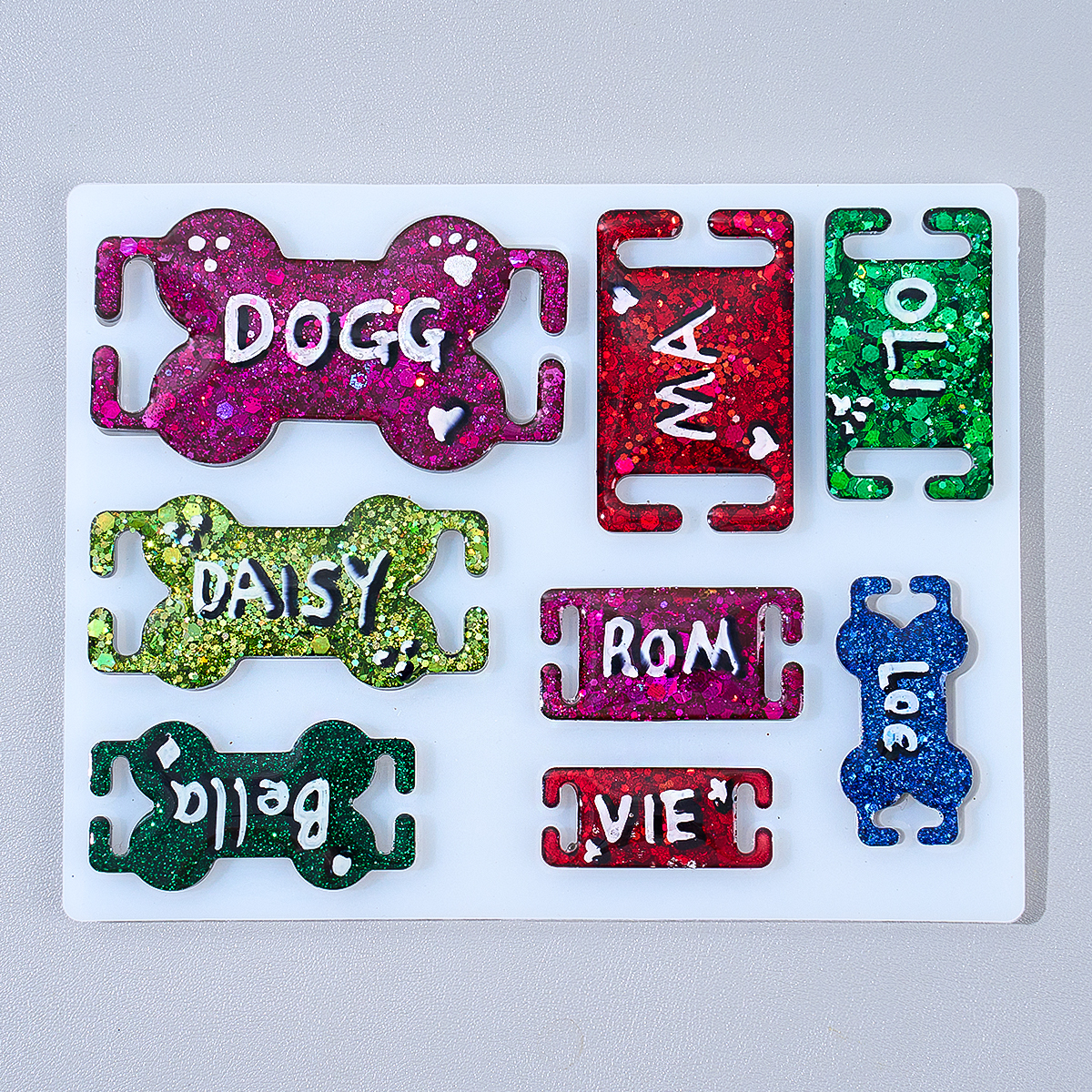 DIY Cat Dog ID Tag Silicone Mo - đánh giá và giá Art Craft Model