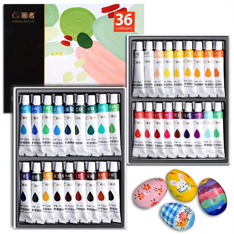 Gouache Paint Set 36 Colors 12 - đánh giá và giá Gouache Paint Set