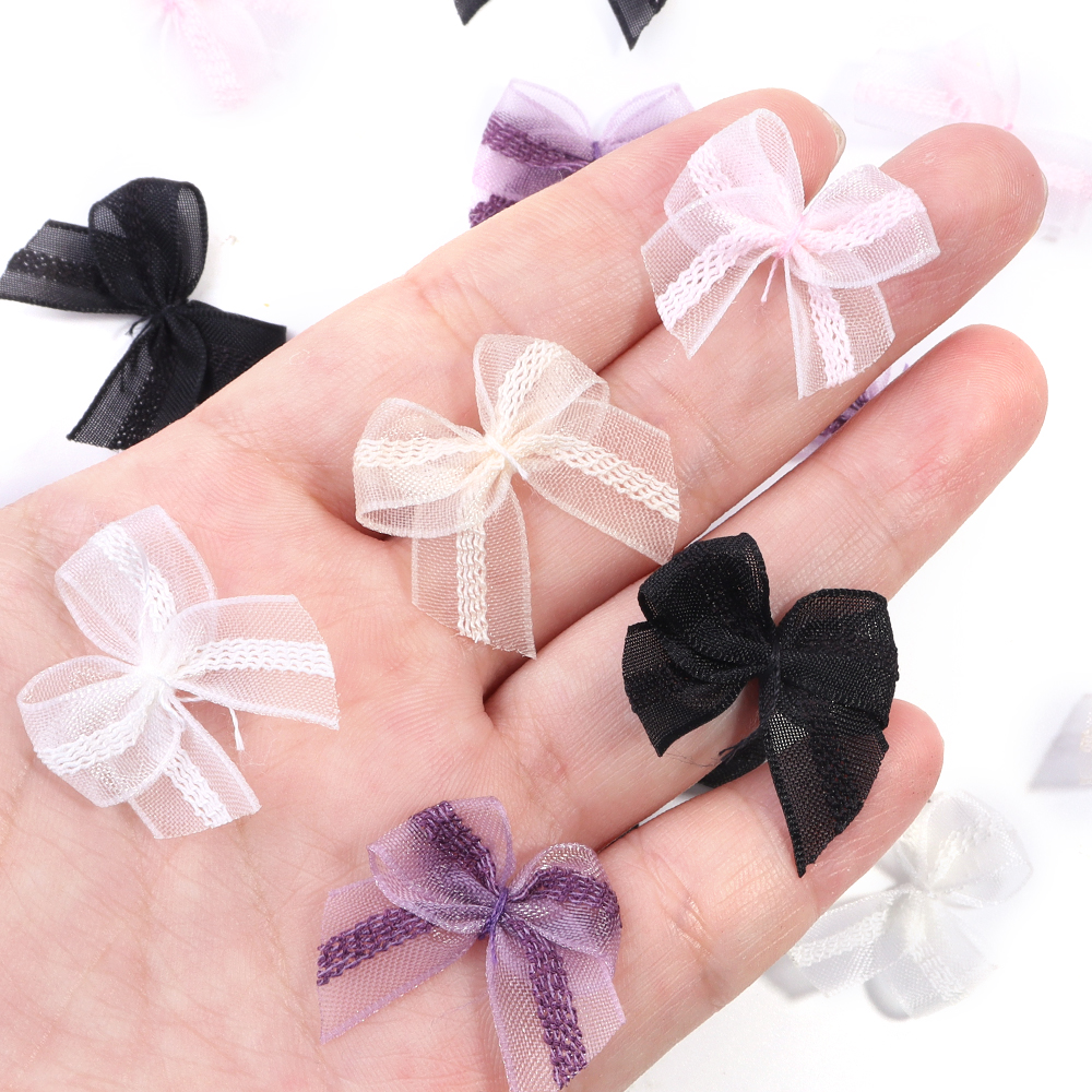 30pcs 2.5x2.5cm Mesh Ribbon Bo - đánh giá và giá Art Craft Decoration
