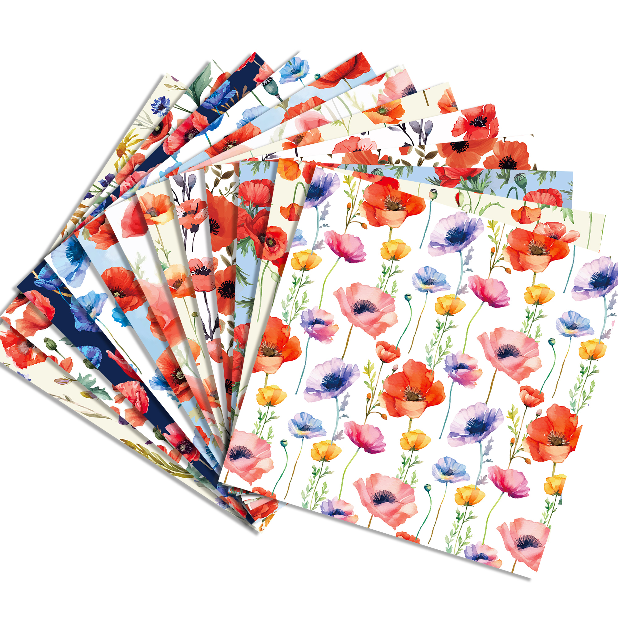 24pcs 30*30cm Poppy Red Flower - đánh giá và giá Art Craft Background