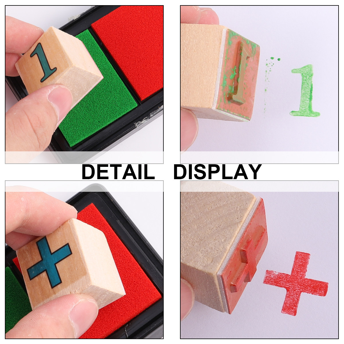 1Set Wooden Learning Stampers  - đánh giá và giá Art And Craft Numbers
