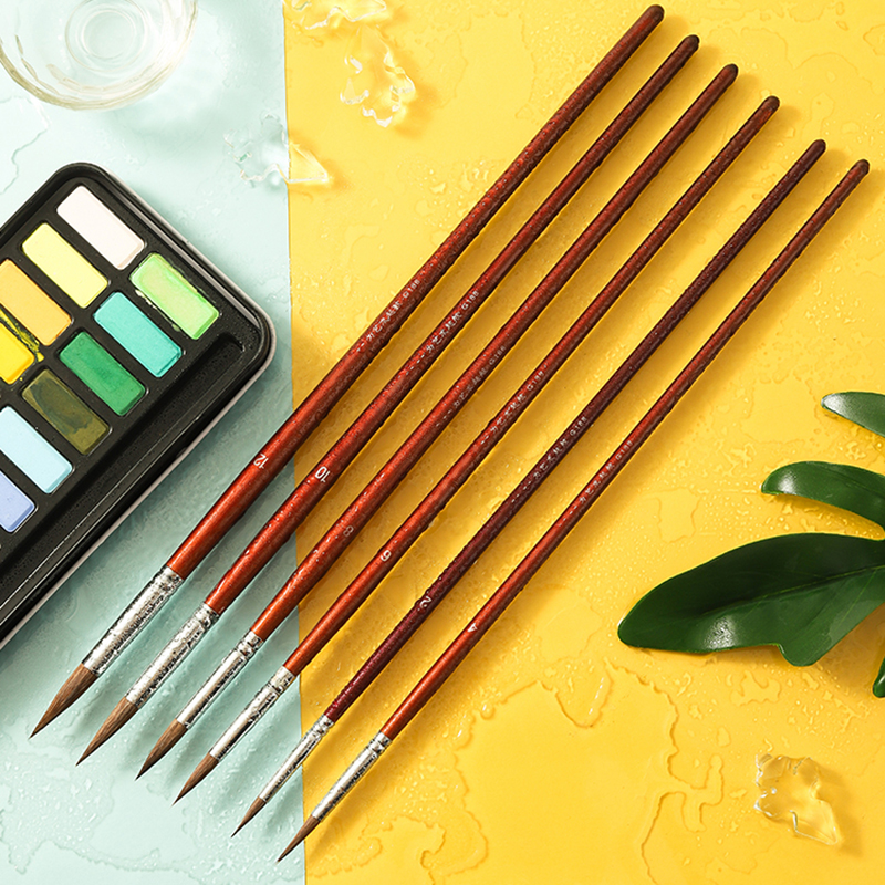6pcs Watercolor pen set weasel - đánh giá và giá Gouache Paint Set