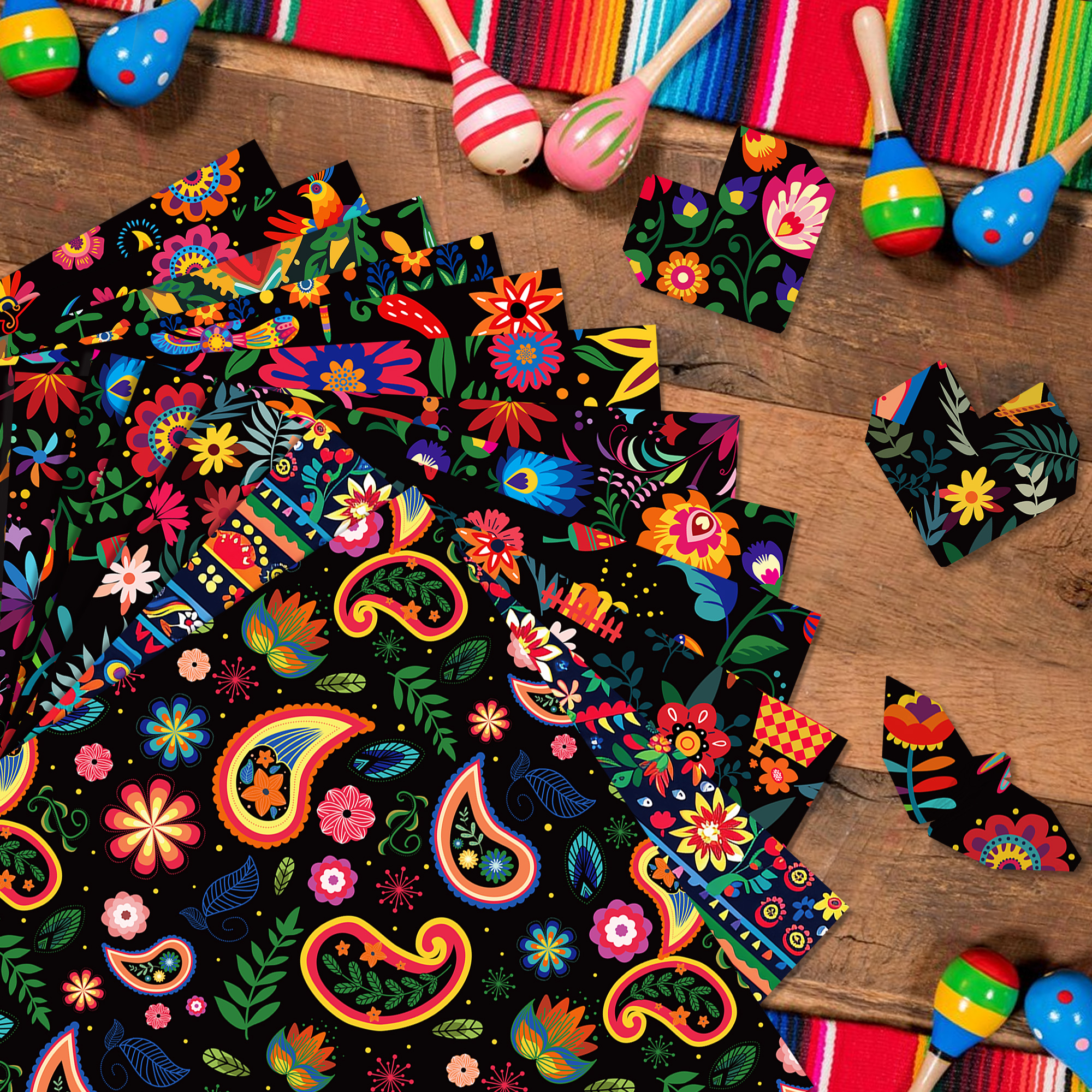 24pcs Mexican Scrapbook Paper  - đánh giá và giá Art Craft Background