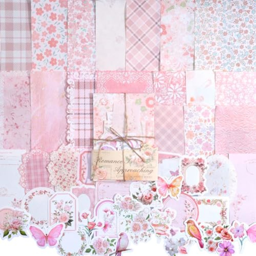 100 Pcs Vintage Floral Scrapbo - đánh giá và giá Art Craft Background