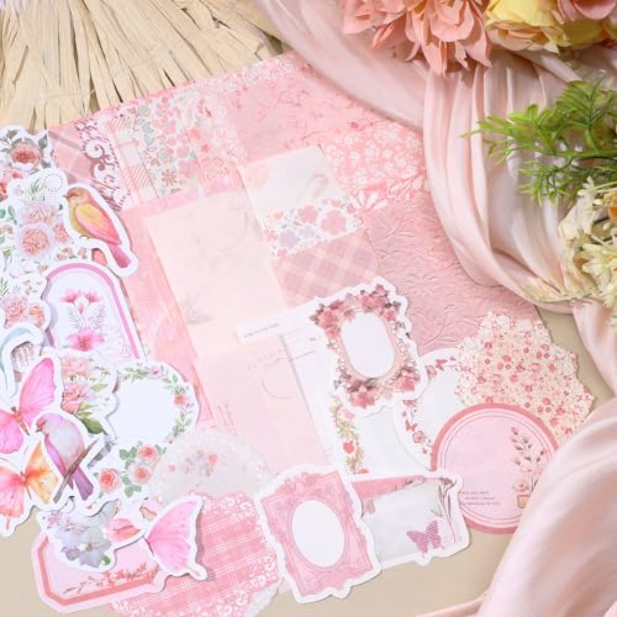 100 Pcs Vintage Floral Scrapbo - đánh giá và giá Art Craft Background