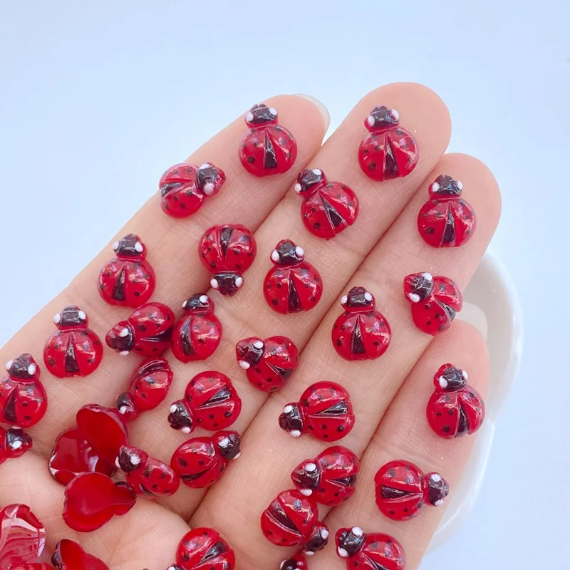 50Pcs New nail art accessories - đánh giá và giá Art Craft Ladybug