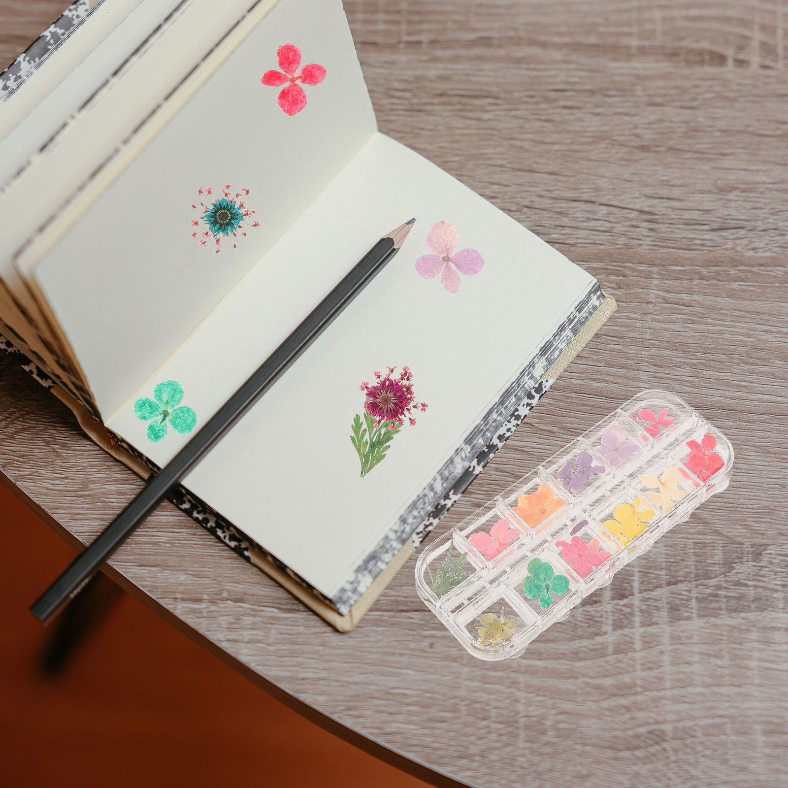 3 Box Natural Dried Flower Cra - đánh giá và giá Art Craft Notebook