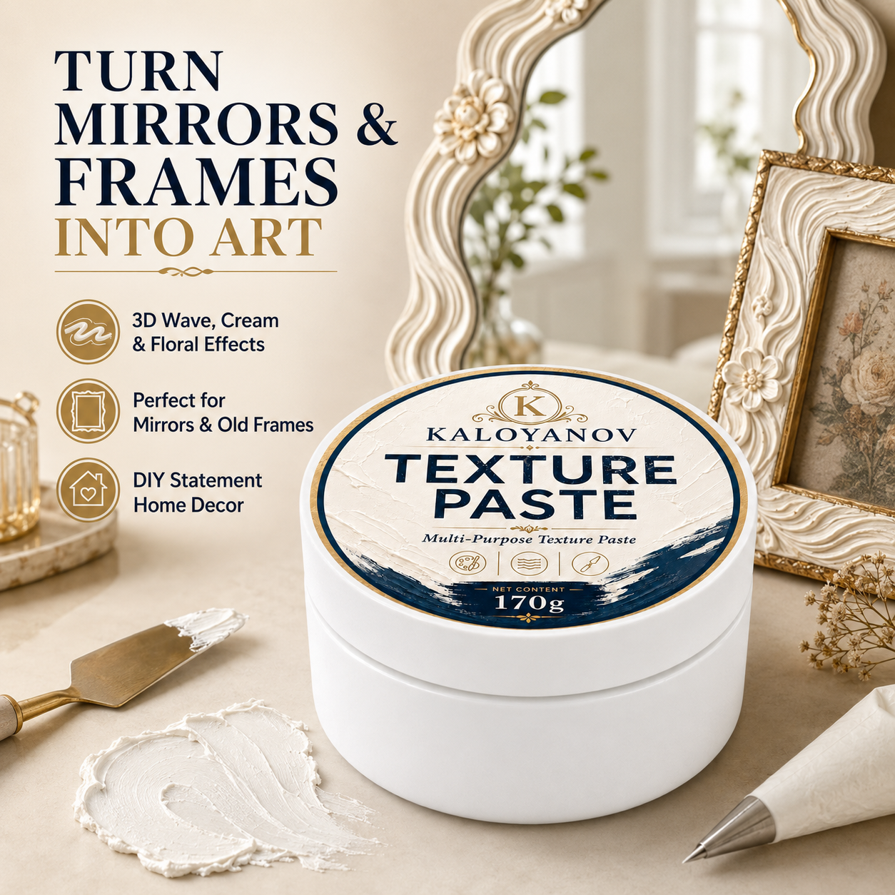 3D Texture Modeling Paste Heav - đánh giá và giá Art Craft Mirror