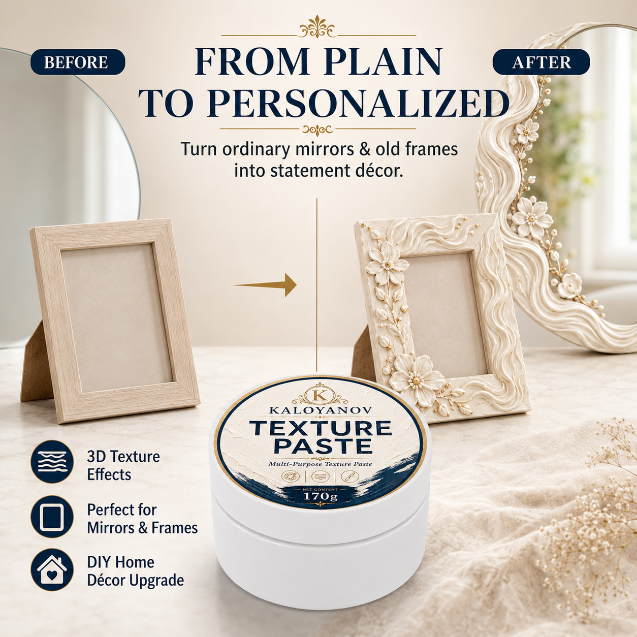 3D Texture Modeling Paste Heav - đánh giá và giá Art Craft Mirror