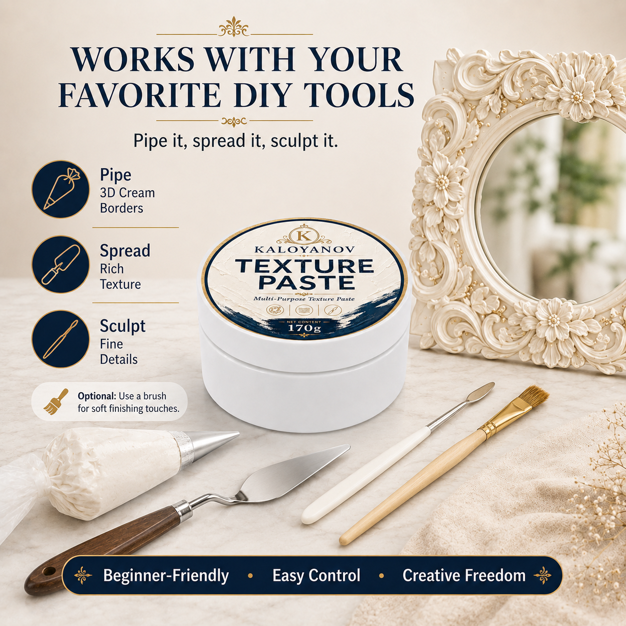 3D Texture Modeling Paste Heav - đánh giá và giá Art Craft Mirror
