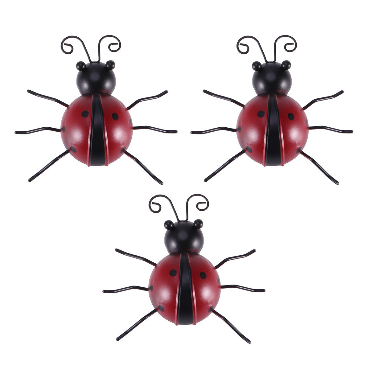 3Pcs Ladybug Wall Mounted Meta - đánh giá và giá Art Craft Ladybug