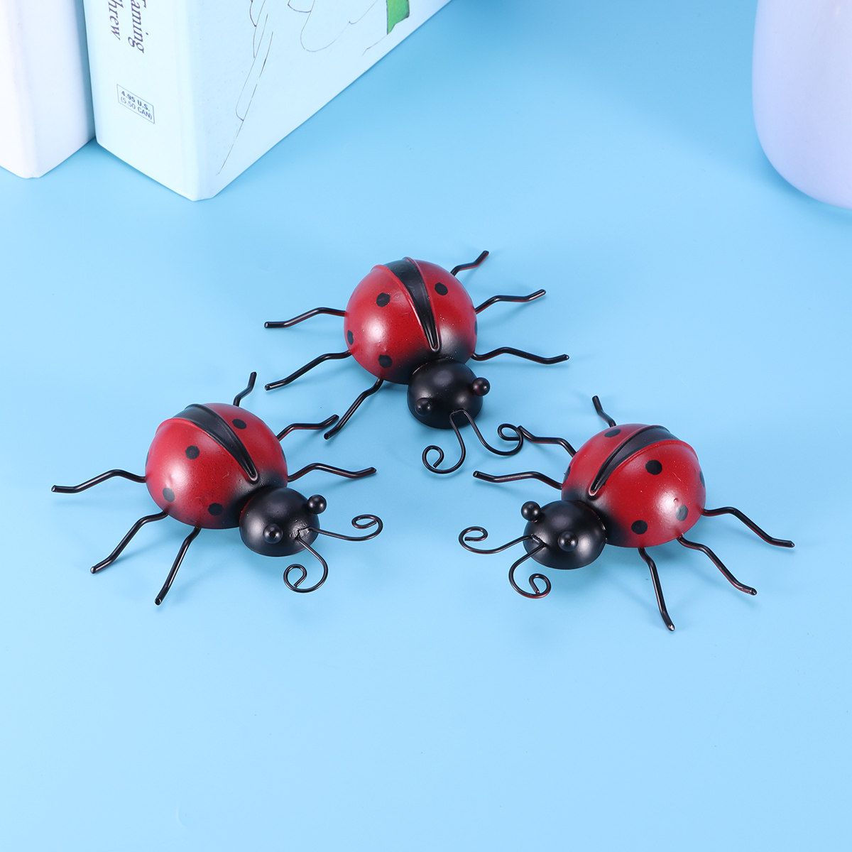3Pcs Ladybug Wall Mounted Meta - đánh giá và giá Art Craft Ladybug