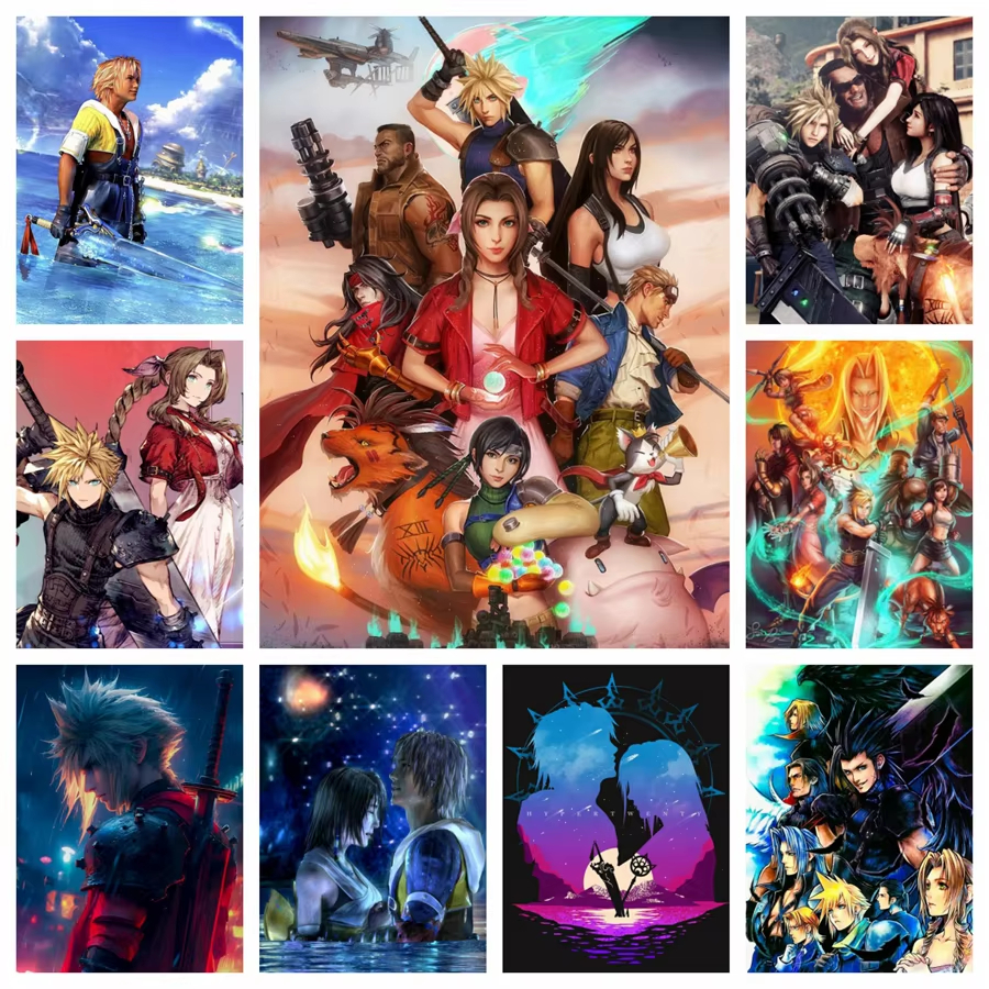 Final Fantasy Game Cartoon Des - đánh giá và giá Art And Craft Numbers