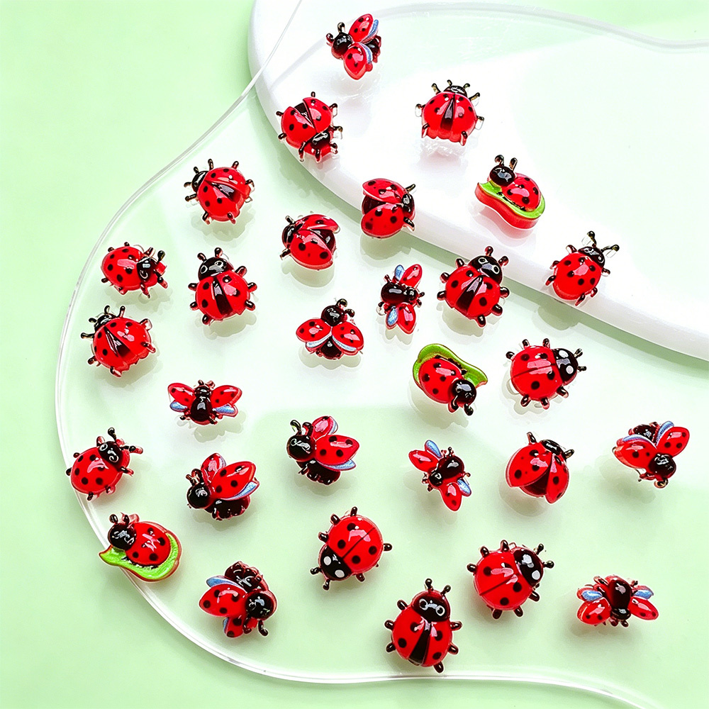 50pcs 3D Mini Resin Ladybug Na - đánh giá và giá Art Craft Ladybug