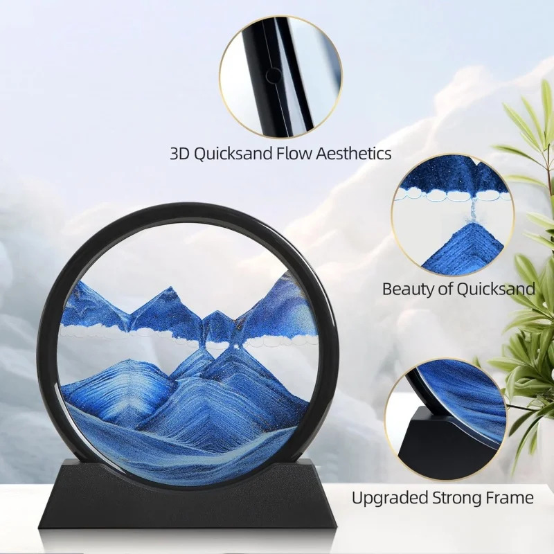 3D Hourglass Quicksand Moving  - đánh giá và giá Art Craft Mirror
