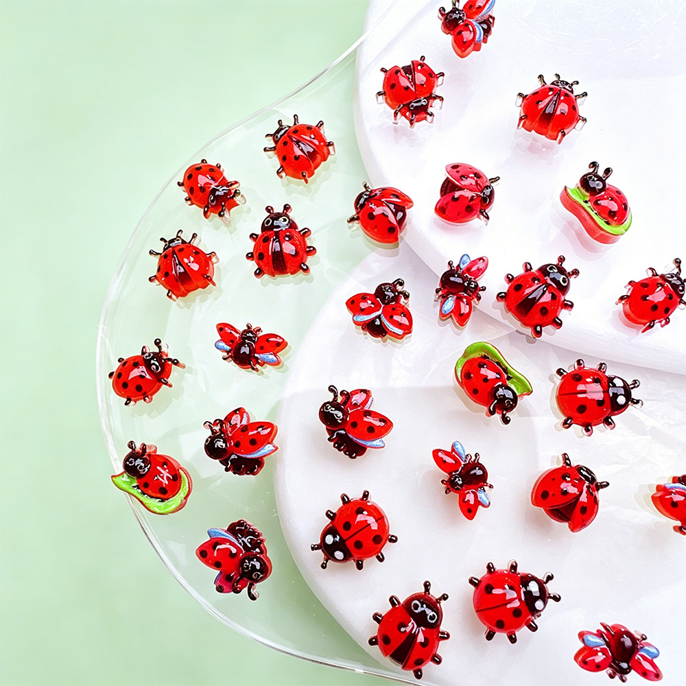 50Pcs 3D Mixed Red Ladybug Nai - đánh giá và giá Art Craft Ladybug