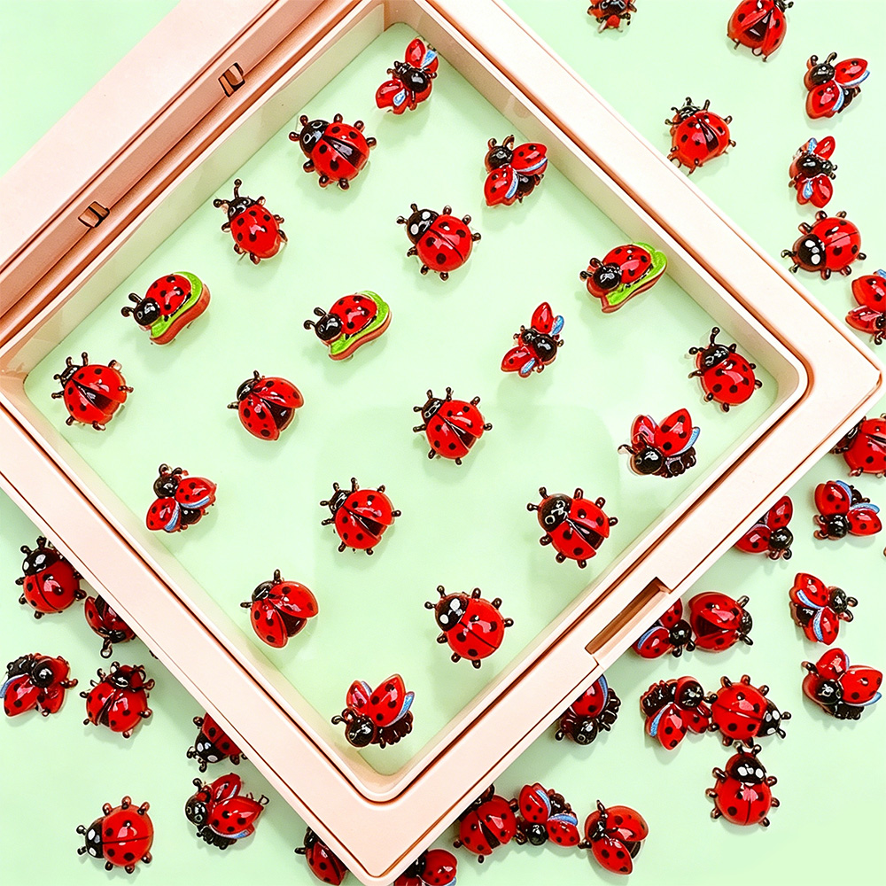 50Pcs 3D Mixed Red Ladybug Nai - đánh giá và giá Art Craft Ladybug