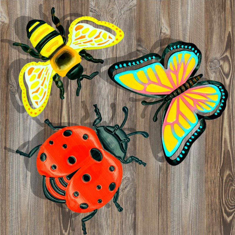 3PCS Butterfly Iron Crafts Hom - đánh giá và giá Art Craft Ladybug
