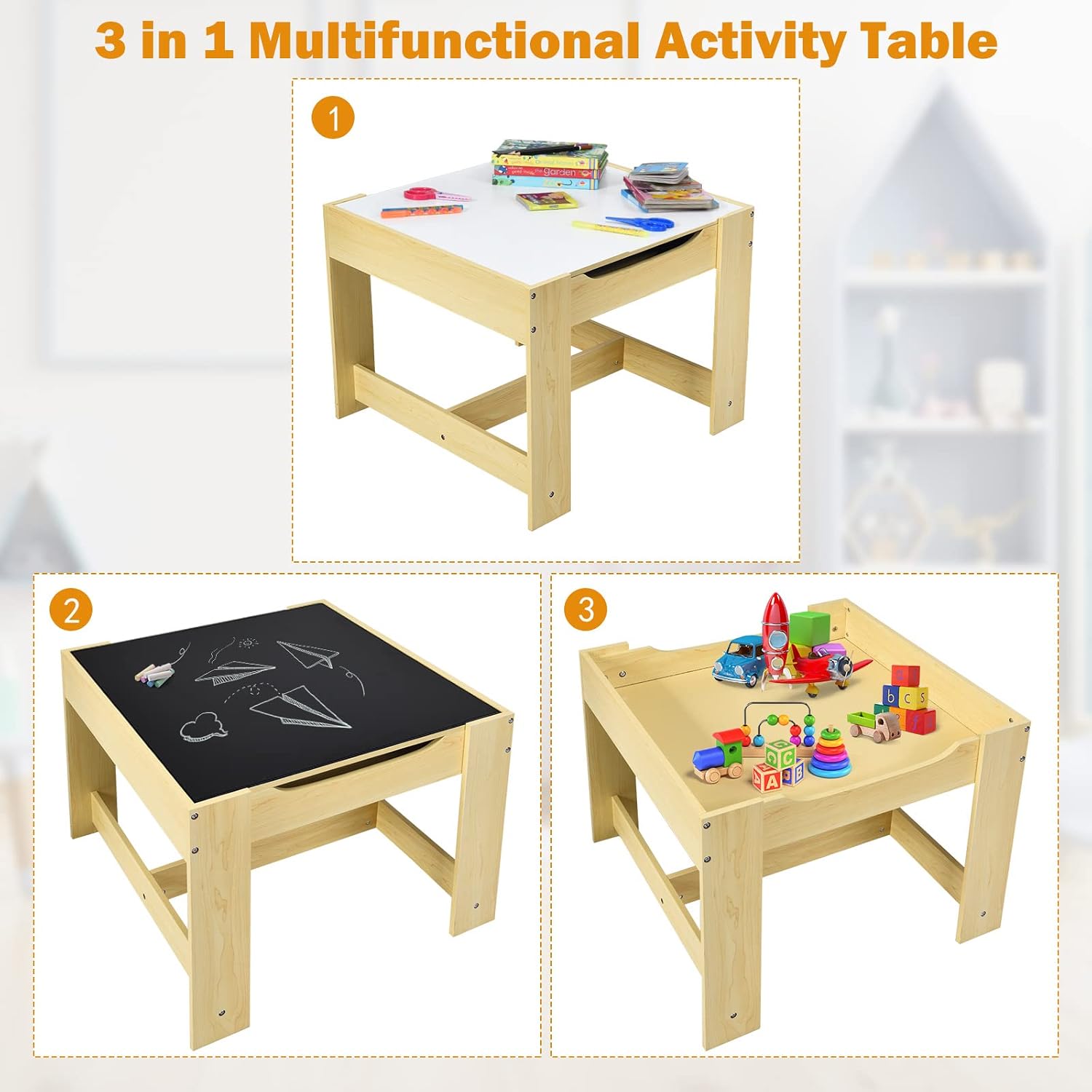 Kids Table and Chair Set, 3 in - đánh giá và giá Art Craft Furniture