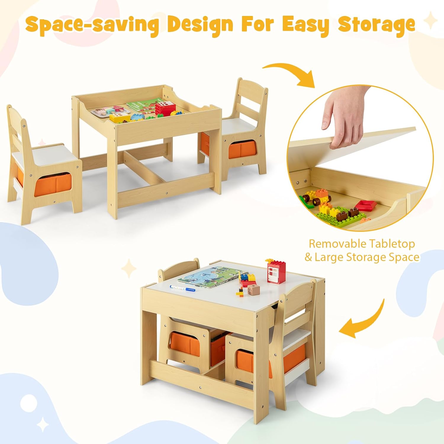 Kids Table and Chair Set, 3 in - đánh giá và giá Art Craft Furniture