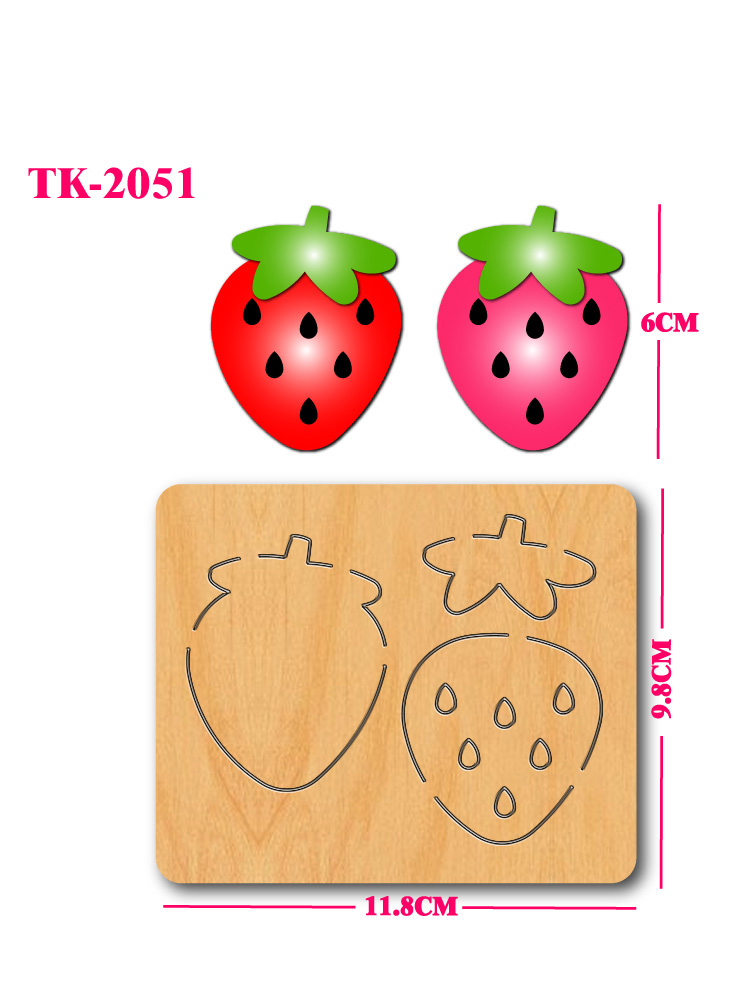Strawberry wooden cutting mold - đánh giá và giá Art And Craft Exclusives