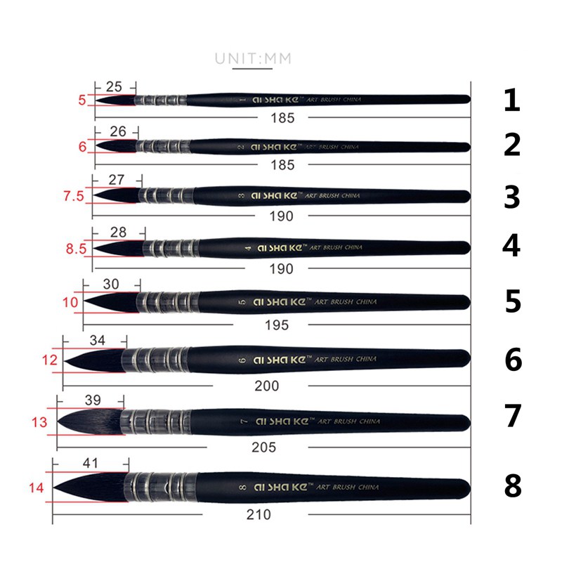 1pc Mop Watercolor Paint Brush - đánh giá và giá Gouache Paint Set
