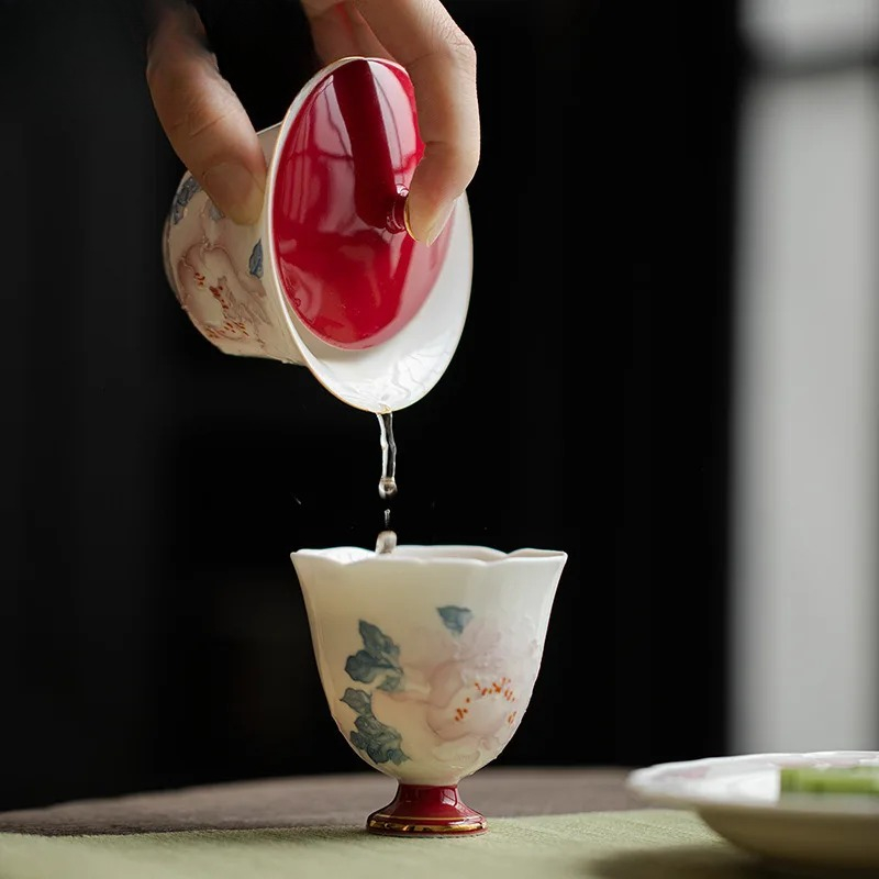 100ml Hand Drawn Peony Gaiwan  - đánh giá và giá Art And Craft Exclusives