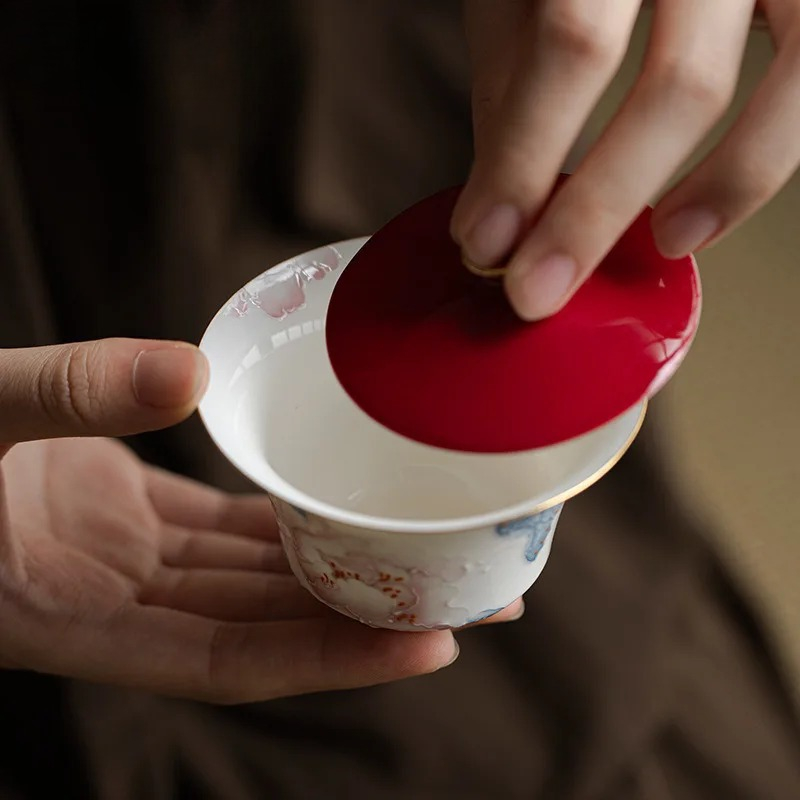 100ml Hand Drawn Peony Gaiwan  - đánh giá và giá Art And Craft Exclusives