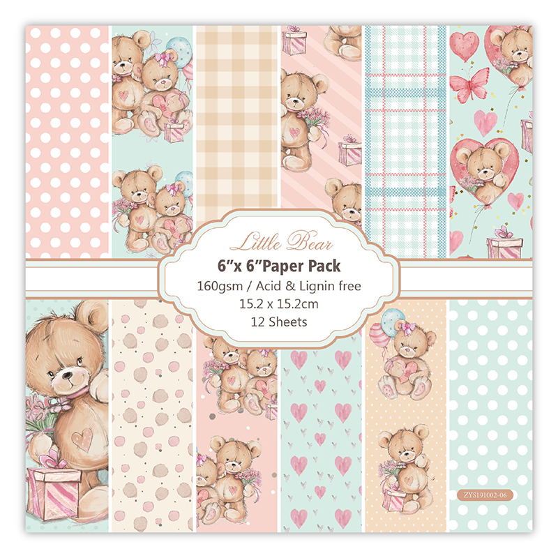 12 Sheets little bear Scrapboo - đánh giá và giá Art Craft Background