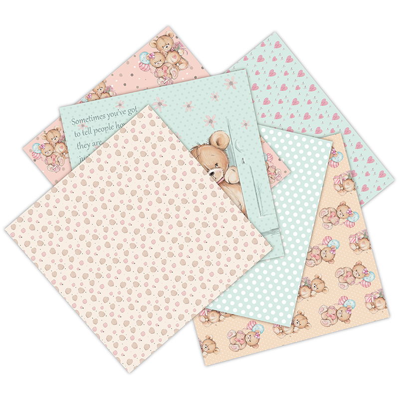 12 Sheets little bear Scrapboo - đánh giá và giá Art Craft Background