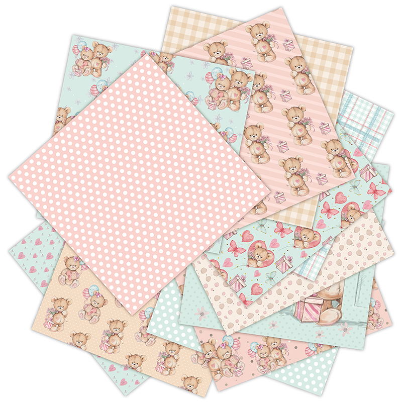 12 Sheets little bear Scrapboo - đánh giá và giá Art Craft Background