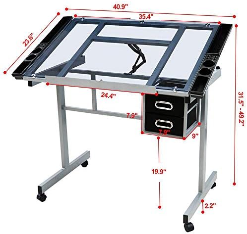 Drawing Desk Adjustable Glass  - đánh giá và giá Art & Craft Paper Ideas For Kids
