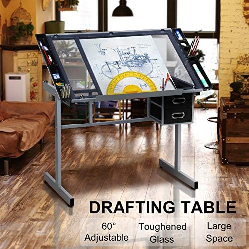 Drawing Desk Adjustable Glass  - đánh giá và giá Art & Craft Paper Ideas For Kids