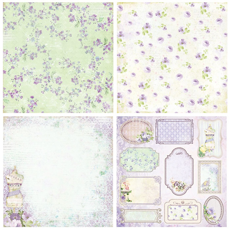 24 Sheets Light Purple Flower  - đánh giá và giá Art Craft Background