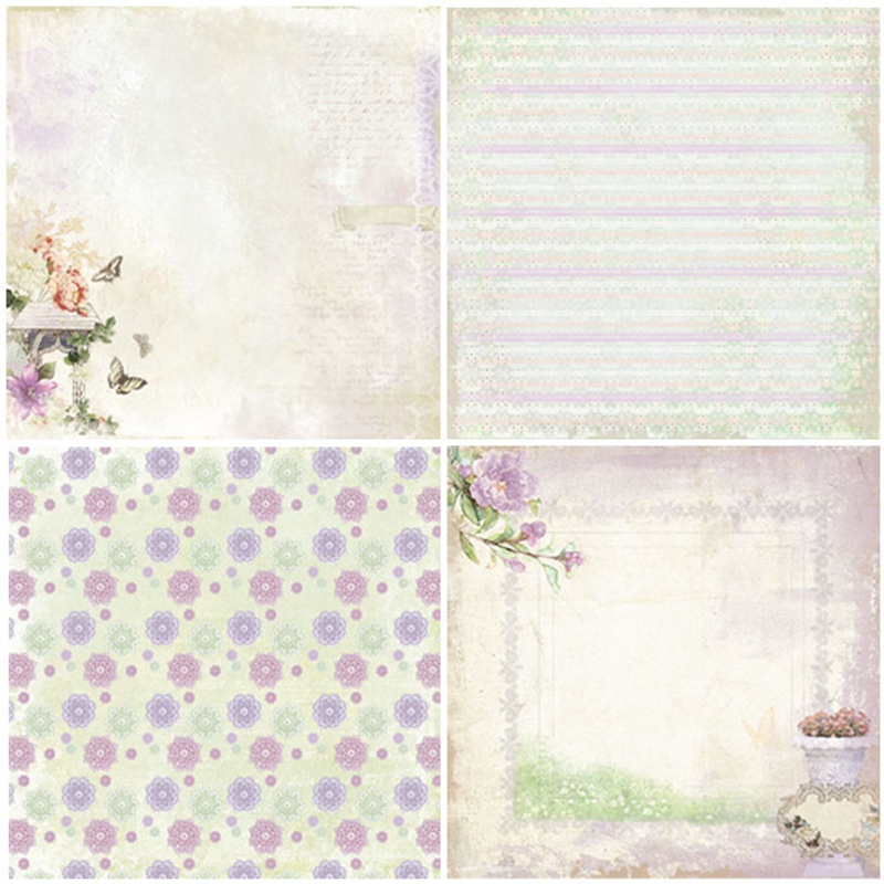 24 Sheets Light Purple Flower  - đánh giá và giá Art Craft Background