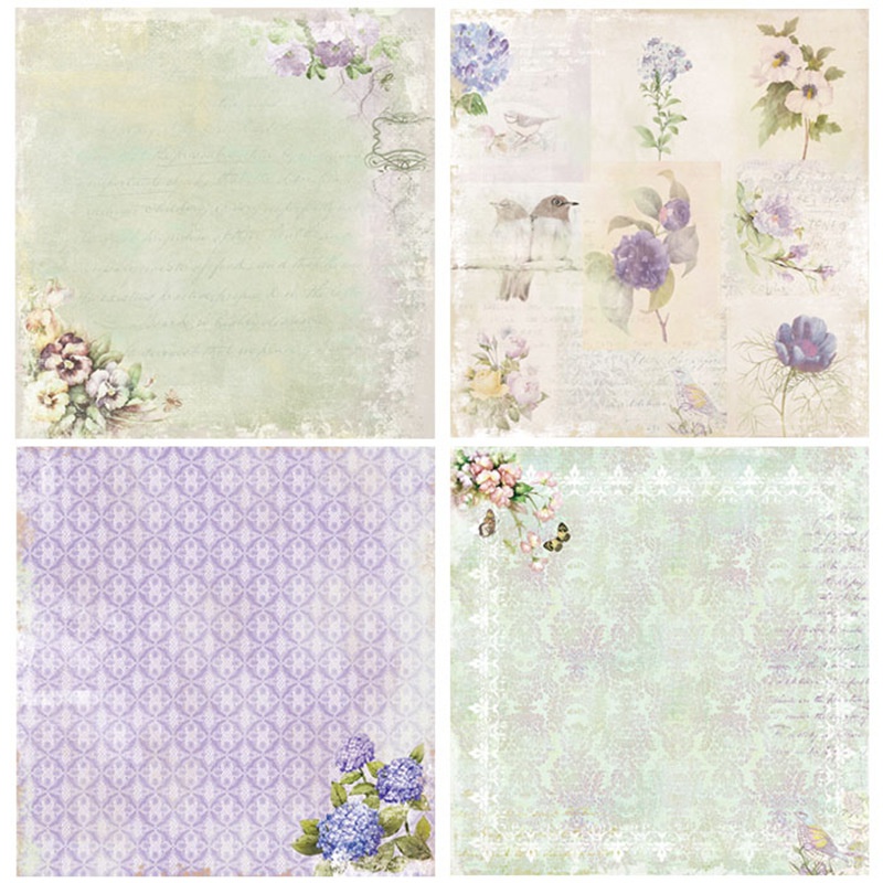 24 Sheets Light Purple Flower  - đánh giá và giá Art Craft Background