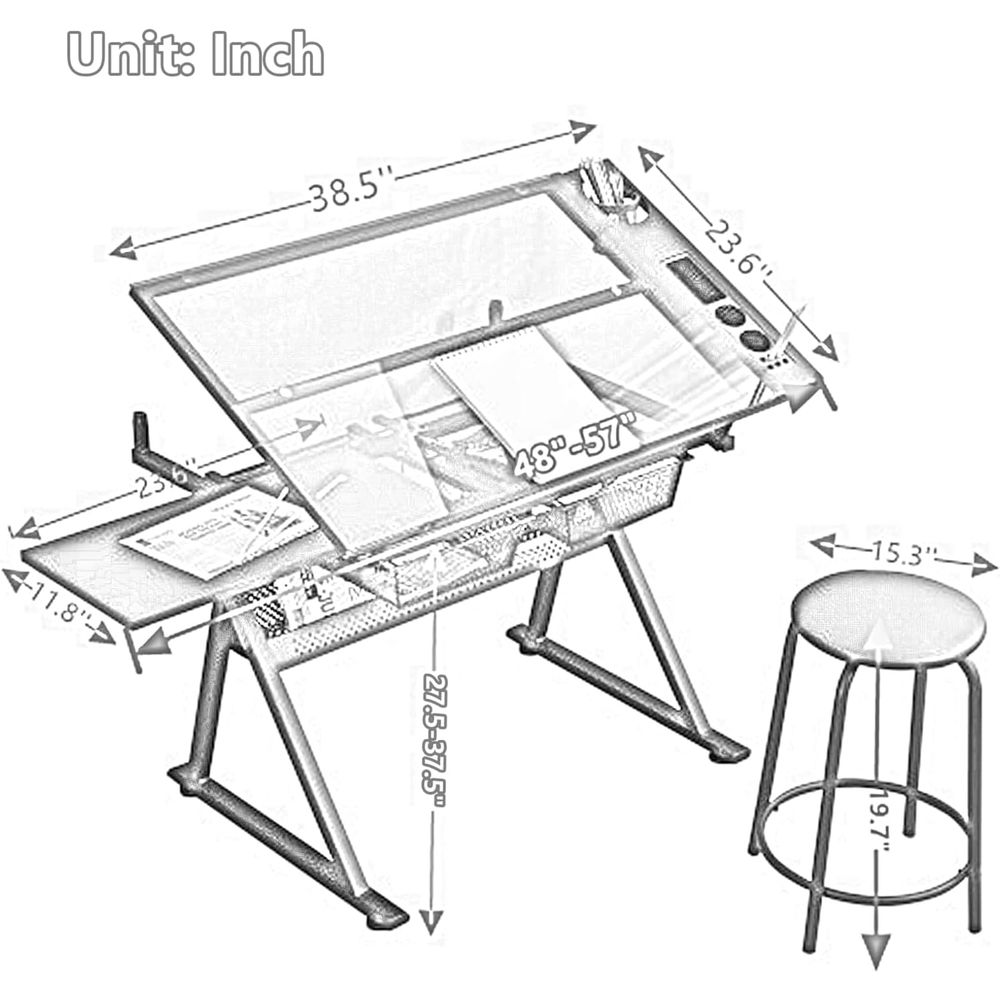 Adjustable Height Glass Art De - đánh giá và giá Art & Craft Paper Ideas For Kids