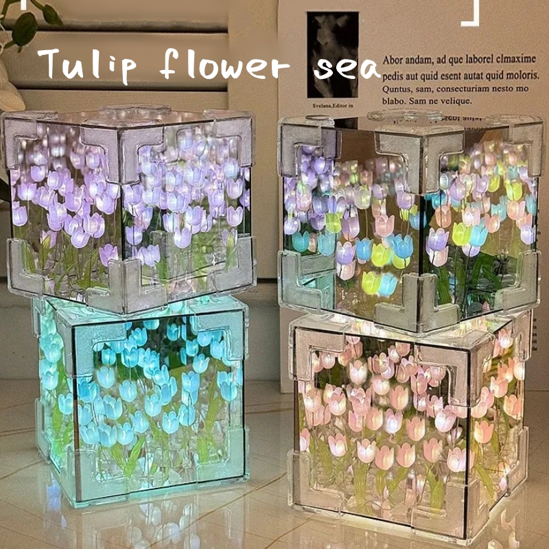 DIY Tulip Mirror Cube Lamp Sim - đánh giá và giá Art Craft Mirror