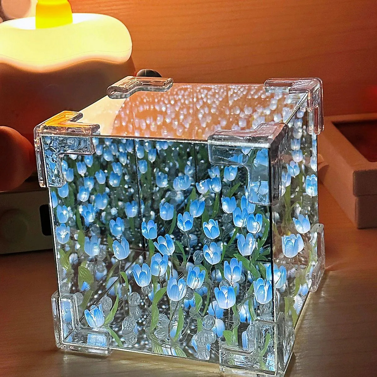 DIY Tulip Mirror Cube Lamp Sim - đánh giá và giá Art Craft Mirror