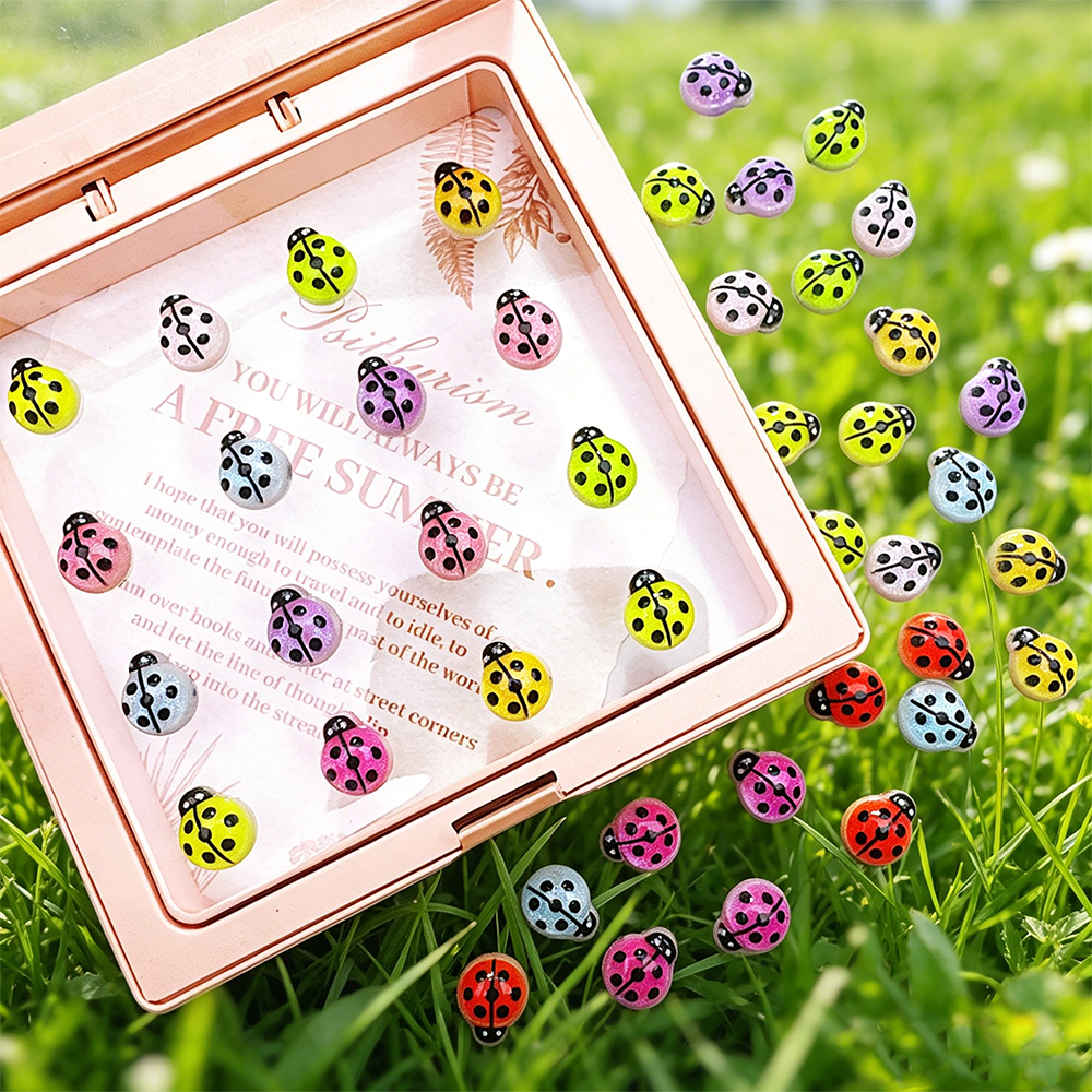 50Pcs Lovely Mixed Ladybug Nai - đánh giá và giá Art Craft Ladybug